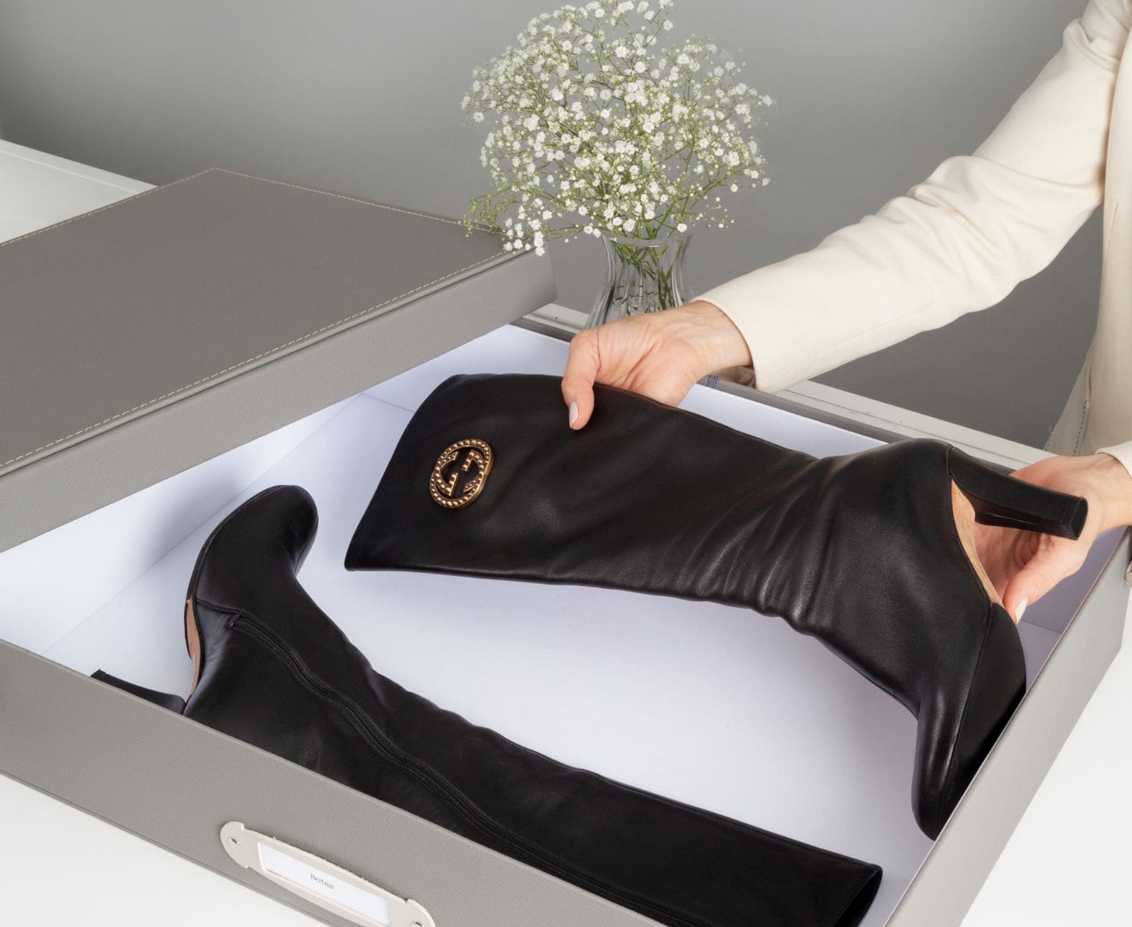 Caixa de Couro Slim