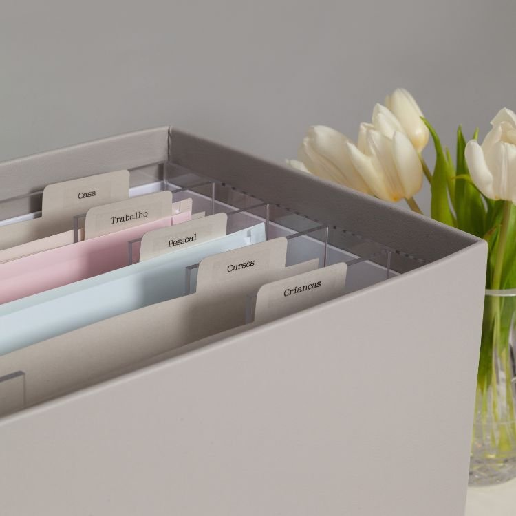 Caixa Arquivo de Couro